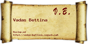 Vadas Bettina névjegykártya